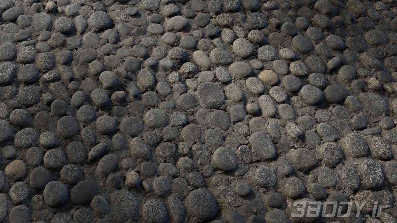 متریال سنگفرش cobblestone stone عکس 1